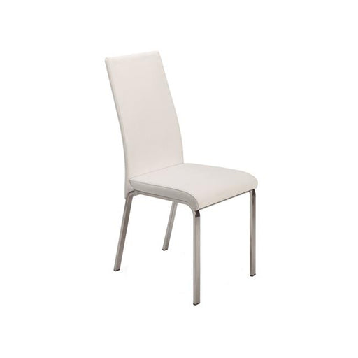 Loto Leather Dining Chair&#44; Italian White - 39.5 x 16 x 16.5 in.