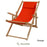 Casual Home 114-00-011-19 Sling Chair&#44; Natural Frame with Orange Canvas