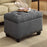 Designs-4-Comfort 5th Avenue Storage Ottoman&#44; Gray