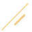 2.6 mm 14k Yellow Gold Solid Curb Chain - Size 18 in.