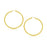 14k Yellow Gold Polished Hoop Earrings - 30 mm