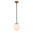 Z Lite 477P10-MB-OBR 10 in. Parsons 1 Light Matte Black & Olde Brass Pendant Ceiling Light