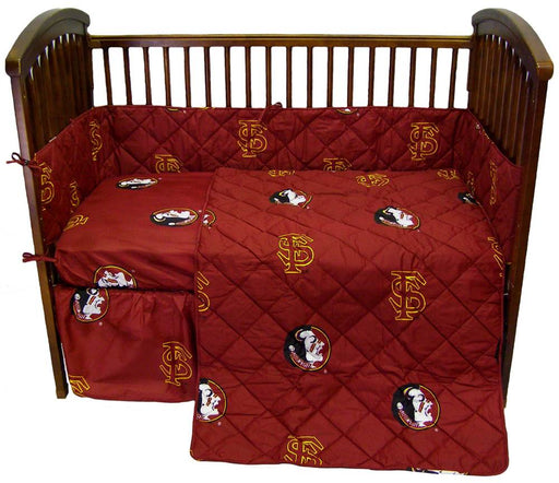 FSU 5 Pc Baby Crib Logo Bedding Set