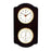 Bey-Berk International WS419 Brass Quartz Clock Thermometer with Hygrometer in Ash Wood
