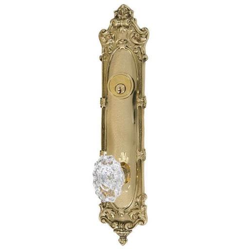 Brass Accents D05-K445D-SVN-605 2.37 in. Polished Brass Victorian Plate Double Dummy Set