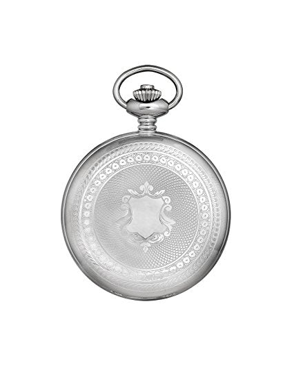 Stainless Steel Hunter Case Quartz Pocket Watch
