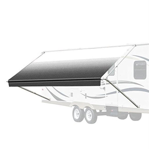 Aleko RVAWM20X8BLK11-UNB 20 x 8 ft. Retractable Motorized RV or Home Patio Canopy Awning&#44; White to Black Fade
