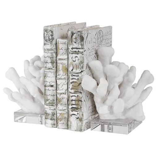 Uttermost 17549 Charbel White Bookends - Set of 2