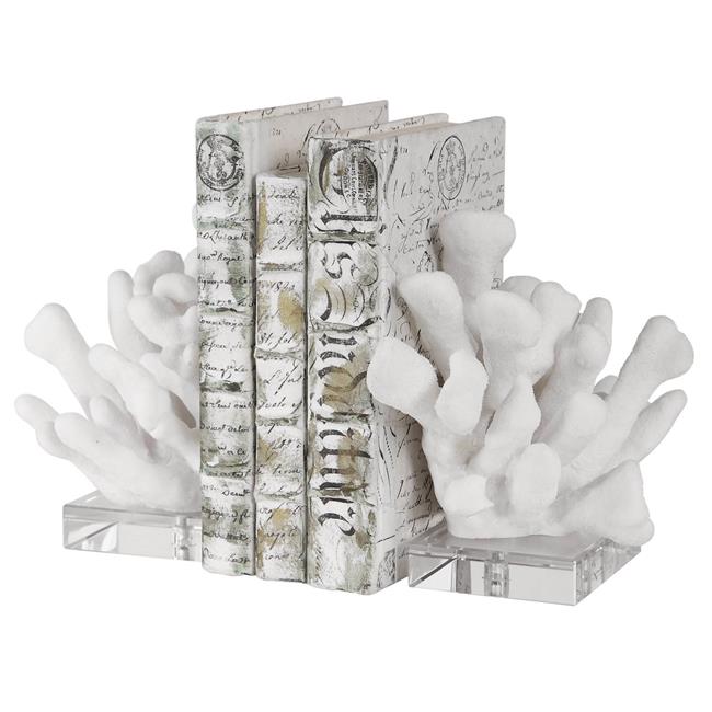 Uttermost 17549 Charbel White Bookends - Set of 2