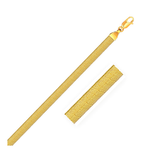 5 mm 14k Yellow Gold Super Flex Herringbone Chain - Size 16 in.