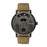 Simplify SIM7005 Unisex The 7000 Casual Analog Leather Band Watch - Gunmetal&#44; Brown & Black