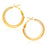14k Yellow Gold High Polish Hoop Earrings - 0.78 in. Dia.