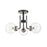 Z Lite 477-3SF-MB-BN 22 in. Parsons 3 Light Matte Black & Brushed Nickel Semi Flush Mount Ceiling Light