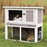 TRIXIE Pet Products 62305 Rabbit Hutch With Sloped Roof&#44; Medium&#44; Gray & White