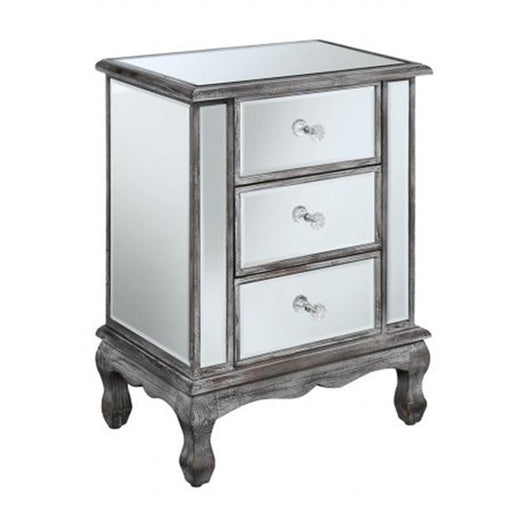 Gold Coast Vineyard 3 Drawer Mirrored End Table -