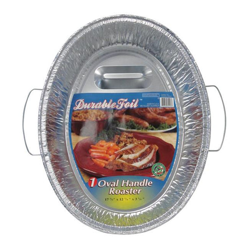 Home Plus 6392112 12.75 x 17.37 in. Durable Foil Oval Roaster Pan - Silver- pack of 12