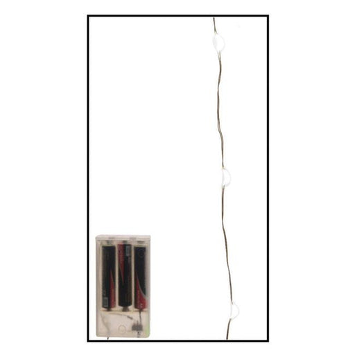 Celebrations 9466632 20 ft. LED Micro Wire Light Set  Cool White - 120 Lights- pack of 6