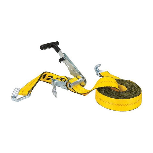 Keeper 8015815 2 in. x 27 ft. Yellow JJ Tie Down with Ratchet - 3333 lbs