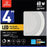 Globe 3000434 60 watt Frost White 4 in. W Metal LED Recessed Light