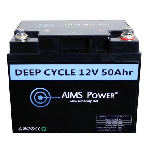 Aims Power LFP12V50A 12V 50Ah LiFePO4 Lithium Iron Phosphate Battery