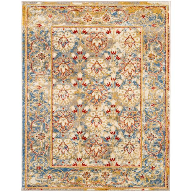 Amer Rug SNA25176 5 ft. 1 in. x 7 ft. 6 in. Sanya 2 Power-Loomed Area Rug - Ivory