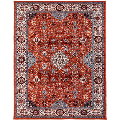 Amer Rug SNA67999 7 ft. 9 in. x 9 ft. 9 in. Sanya 6 Power-Loomed Area Rug - Crimson