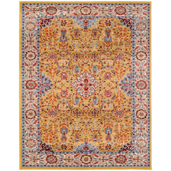 Amer Rug SNA77999 7 ft. 9 in. x 9 ft. 9 in. Sanya 7 Power-Loomed Area Rug - Gold