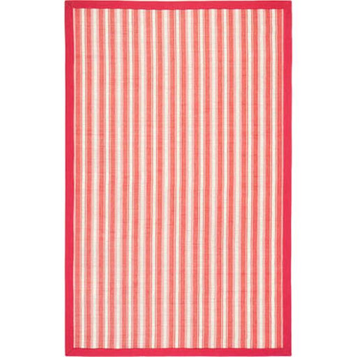 Anji Mountain AMB0027-0710 7 x 10 ft. Hamptons Reef Bamboo Rectangular Rug - Red&#44; Ivory