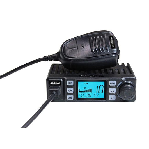 Stryker SR25MC 10 m Compact 20 watt Pep AM & FM Amateur Radio with Selectable 7 Color LCD Display & 6 Level Dimmer