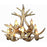 CDN Antler Design UNSFWTI Reproduction Antler Whitetail Inverted 10 Light Sockets Chandelier with 3 ft. Rustic Bronze Chain
