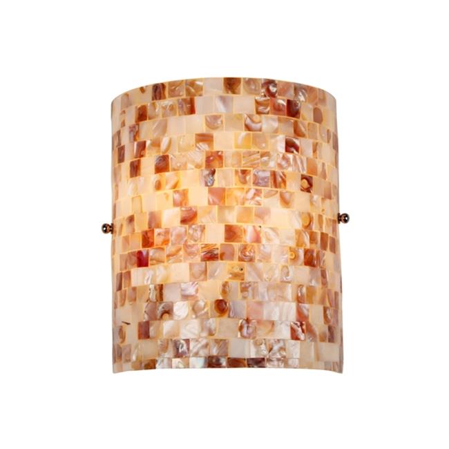 Chloe CH3CD28CC08-WS1 8.3 in. Lighting Mosaic Shelley 1 Light Wall Sconce - Black