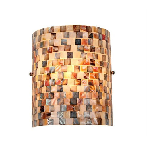 Chloe CH3CD28BC08-WS1 8.3 in. Lighting Shelley Mosaic 1 Light Wall Sconce - Black