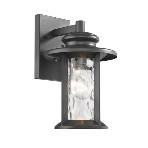 Chloe Lighting CH2S074BK12-OD1 Owen Transitional 1 Light Textured Black Outdoor Wall Sconce - 12 in.