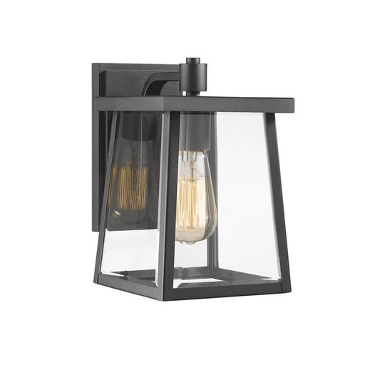 Chloe Lighting CH2S079BK10-OD1 Gabriel Transitional 1 Light Textured Black Outdoor Wall Sconce - 10 in.