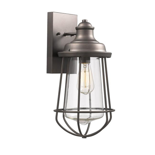 Chloe Lighting CH2D081RB16-OD1 Lucas Industrial-Style 1 Light Rubbed Bronze Outdoor & Indoor Wall Sconce - 16 in.