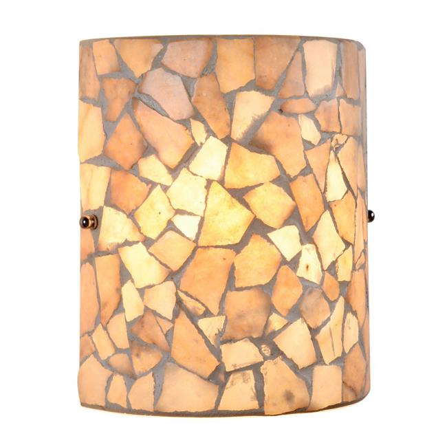 Chloe Lighting CH3C003AM08-WS1 Kai Mosaic 1 Light Indoor Wall Sconce - 8 in.