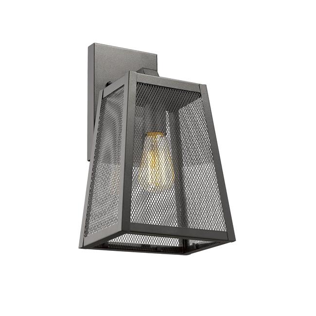Chloe Lighting CH2D286BK15-OD1 Emerson Industrial 1 Light Textured Black Outdoor Wall Sconce - 15 in.