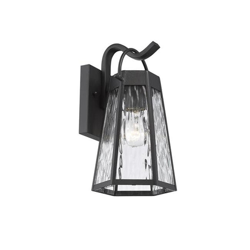 Chloe Lighting CH2D294BK12-OD1 Alexa Industrial 1 Light Textured Black Outdoor Wall Sconce - 12 in.