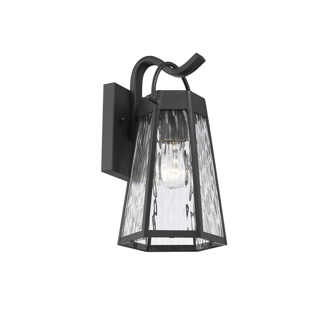 Chloe Lighting CH2D294BK12-OD1 Alexa Industrial 1 Light Textured Black Outdoor Wall Sconce - 12 in.