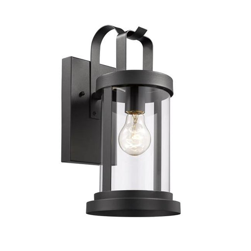 Chloe Lighting CH2S089BK15-OD1 Kash Transitional 1 Light Textured Black Outdoor Wall Sconce - 15 in.