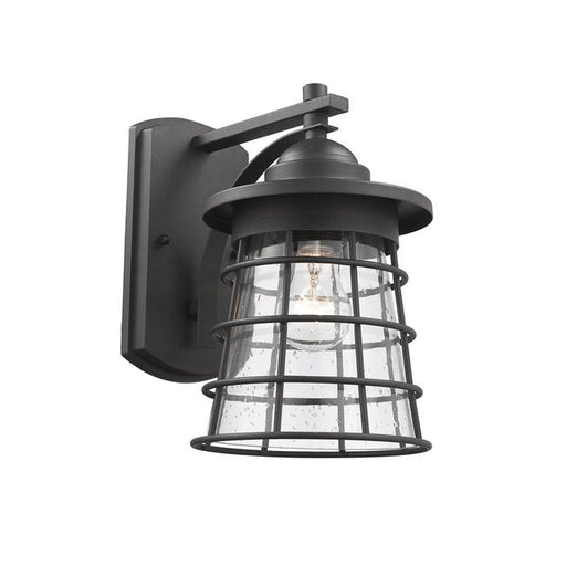Chloe Lighting CH2S090BK11-OD1 Damon Transitional 1 Light Textured Black Outdoor Wall Sconce - 11 in.