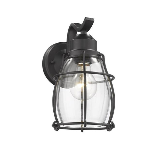 Chloe Lighting CH2D291BK10-OD1 Charlotte Industrial 1 Light Textured Black Outdoor Wall Sconce - 10 in.
