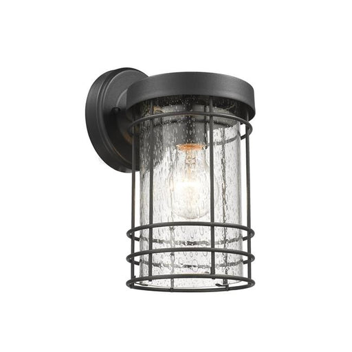 Chloe Lighting CH2S092BK10-OD1 Jefferson Transitional 1 Light Textured Black Outdoor Wall Sconce - 10 in.