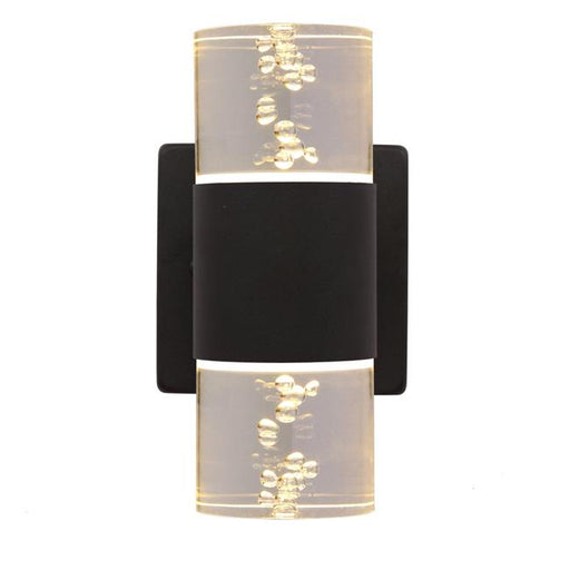 Chloe Lighting CH7Q032BK10-LW2 Ambert 2 Light LED Indoor & Outdoor Wall Sconce 3000K&#44; Warm White - 10 in.