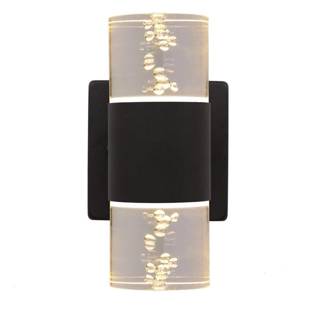 Chloe Lighting CH7Q032BK10-LW2 Ambert 2 Light LED Indoor & Outdoor Wall Sconce 3000K&#44; Warm White - 10 in.