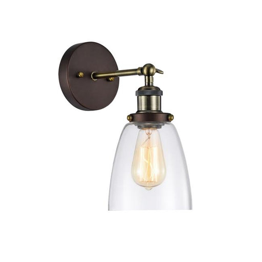 Chloe CH57052RB06-WS1 6 in. Lighting Ironclad Industrial-Style 1 Light Wall Sconce - Oil Rubbed Bronze