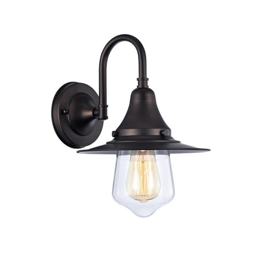 Chloe CH57054RB09-WS1 9 in. Lighting Butler Industrial-Style 1 Light Wall Sconce - Oil Rubbed Bronze
