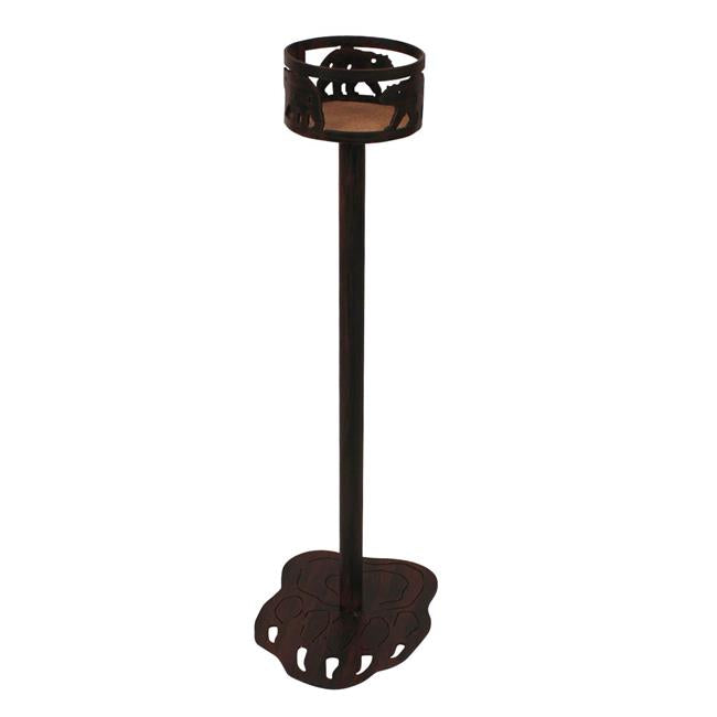Coast Lamp Manufacturer 17-RA44B Iron Bear Band Drink Holder with Bear Paw Base