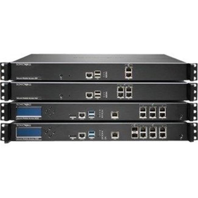 SonicWall 02-SSC-2801 Dell SMA 210 Network Security & Firewall Appliance 4 x RJ-45 - 1U Rack-Mountable - 25 User License