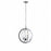 Dainolite KAR-143C-PC 3 Light Chandelier with Crystal Studded Banding&#44; Polished Chrome